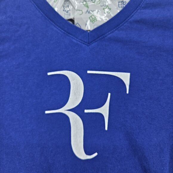 Nike Roger Federer Shirt Mens Medium Tennis Court Logo Athletic Short Sleeve M - Picture 2 of 11